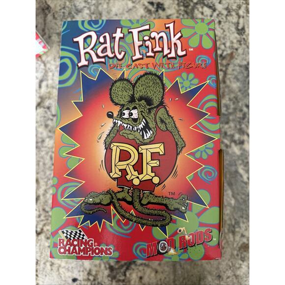 Rat Fink Mod Rods Die Cast Car W/ Figure 1940 Ford Woody 1:24 Scale Ed Roth ERTL - Picture 5 of 10